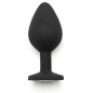 Anal Plug Diamond Jewel Medium Negru