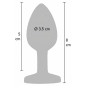 Anal Plug Diamond Jewel Medium Negru