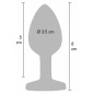Anal Plug Diamond Jewel Medium Negru