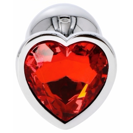 Dop Anal Heart Jewel Plug Small cu Bijuterie Inimă