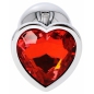 Anal Plug Heart Jewel Plug Small Roșu