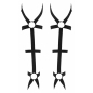 Manșete Leg Harness Obsessive Negru