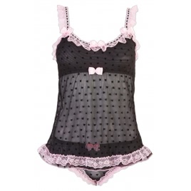 Babydoll Cottelli Collection Teresa Negru pe xBazar