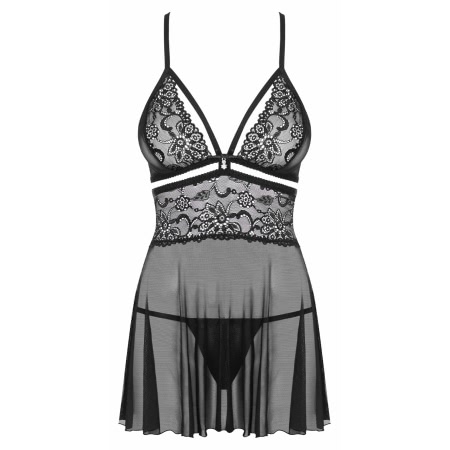 Babydoll Obsessive 838-BAB Negru S-M