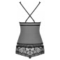 Babydoll Obsessive 856-BAB Negru L-XL