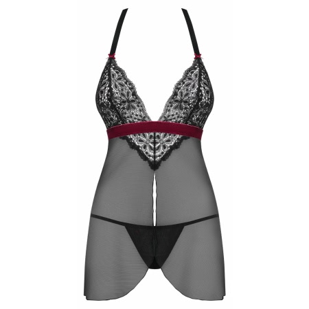 Babydoll Obsessive Rossita Negru L-XL