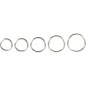 Bad Kitty Set of 5 Metal Rings Argintiu