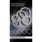 Bad Kitty Set of 5 Metal Rings Argintiu