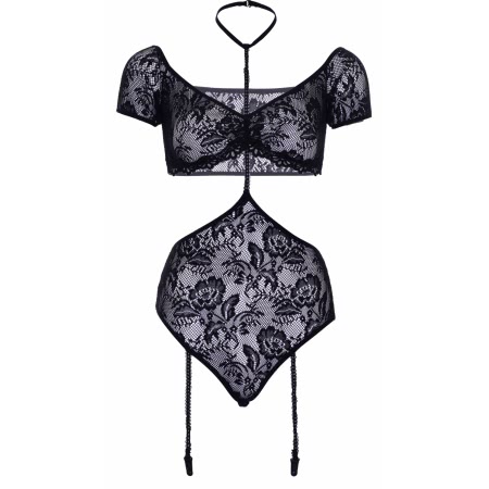 Body Leg Avenue Bandeau Top Negru M-L