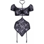 Body Leg Avenue Bandeau Top Negru M-L