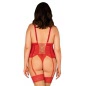 Corset Obsessive Blossmina Roșu 4XL-5XL