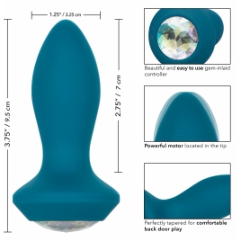 Anal Plug Vibrating Petite Crystal Probe Albastru