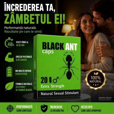 Capsule De Potență Black Ant pentru Erecție Puternică 20buc