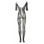 Catsuit Le Désir Lace Sleeved Negru S-L