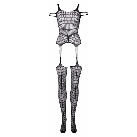Catsuit Le Desir Shredded Negru S-L