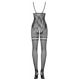 Catsuit Plasă Obsessive F213 Negru S-L