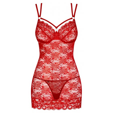 Chemise Obsessive 860-CHE Rosu L-XL