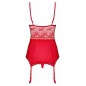 Corset Cu Portjartier Obsessive Lovica Rosu 2XL