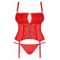 Corset Obsessive Blossmina Roșu 4XL-5XL