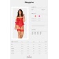 Corset Obsessive Blossmina Roșu 4XL-5XL