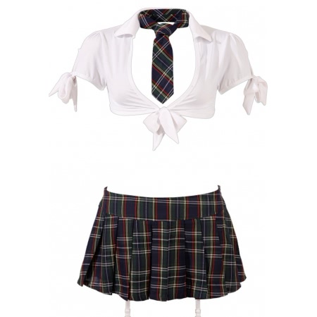 Costum Cottelli Collection Schoolgirl Alb XS