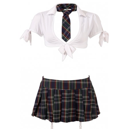 Costum Cottelli Collection Schoolgirl Alb M