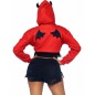 Costum Leg Avenue Devil Cropped Hoodie Rosu M-L