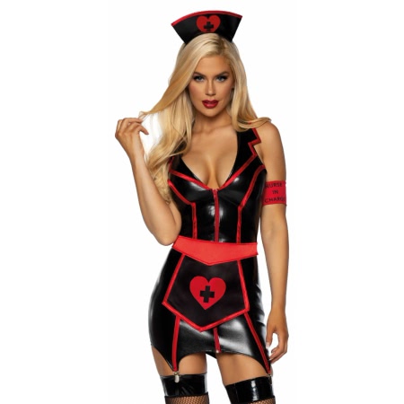 Costum Leg Avenue Naughty Nurse Roșu L
