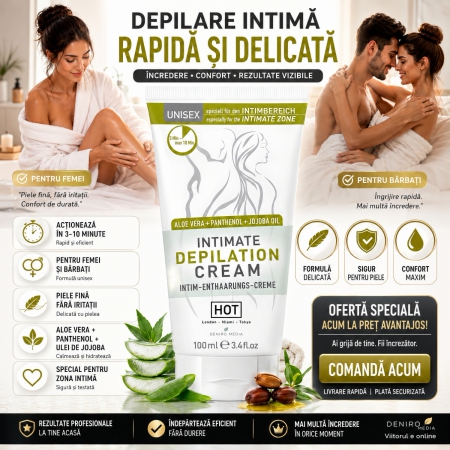 Cremă de Epilare pentru Zona Intimă cu Spatulă 100 ml