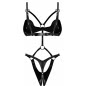 Crotchless Body Dame Controle Negru S-L
