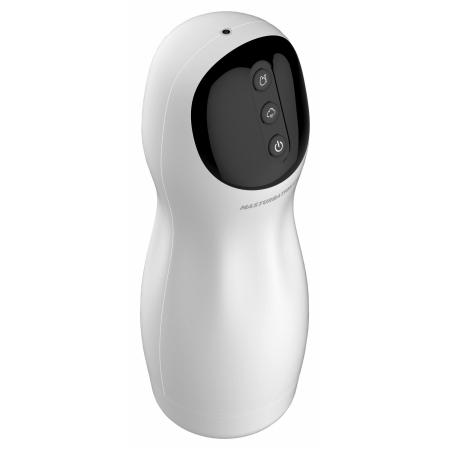 Deluxe Pro Masturbator Reîncărcabil cu Contracții și Vibrații Alb