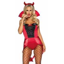 Costum Leg Avenue Devilish Darling Roșu