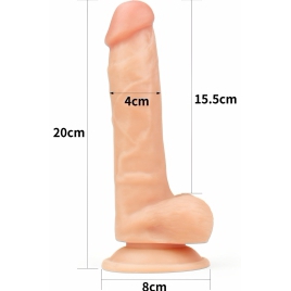Dildo The Ultra Soft Dude cu Ventuză Flexibil