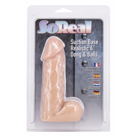 Dildo Realistic Atât de Real cu Ventuză și Testicule
