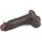 Dildo cu Ventuza Sliding Skin Dual Layer Dong Maro