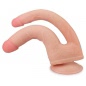 Dildo Dublu Cu Ventuza Skinlike Soft Natural