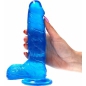 Dildo Jelly cu Ventuză 19 cm Albastru Realist Toyz4Lovers