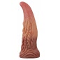 Dildo În Formă De Limbă Platinum 25cm – Strat Dublu Maro