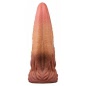 Dildo În Formă De Limbă Platinum 25cm – Strat Dublu Maro