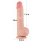 Dildo Realist LoveToy 24cm TPE Dual Density Ventuză