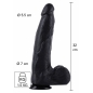 Dong XXL 32 cm Negru – Dildo Realist PVC cu Bază Largă