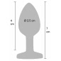 Anal Plug Diamond Jewel Small Negru