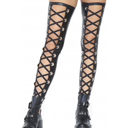 Dresuri Leg Avenue Wetlook Georgia Negru M-L