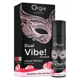 Dual Vibe Gel Vibrant Căpșuni Gin Tonic 15 ml