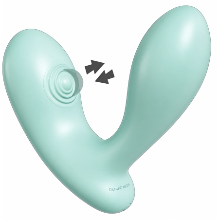 DuoVibe II – Vibrator punct G cu Tapping, 9 Moduri, Reîncărcabil Verde