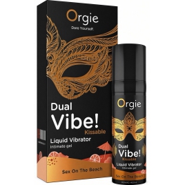 Gel Orgie Dual Vibe Vibrator Lichid Sex On The Beach 15 ml