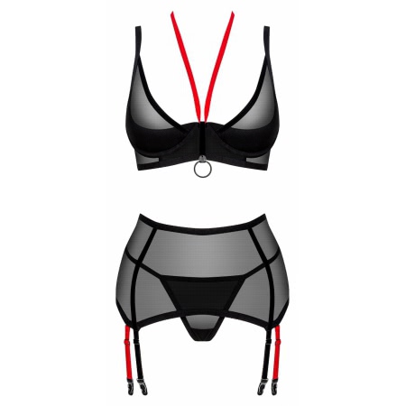 Set Obsessive Glandez 3 Piese Negru XL-2XL