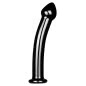 Dildo Just Fun Glass Romance 17cm Negru