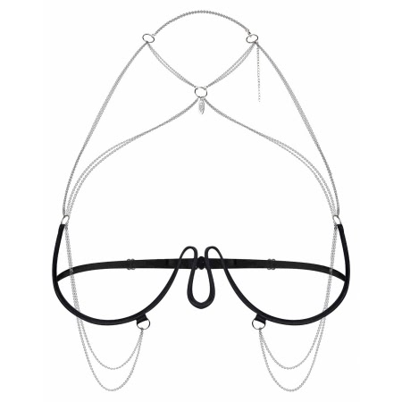 Harness Bra Obsessive Lustique Negru S-L