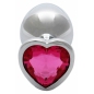 Plug Anal Heart Gem Medium Argintiu
